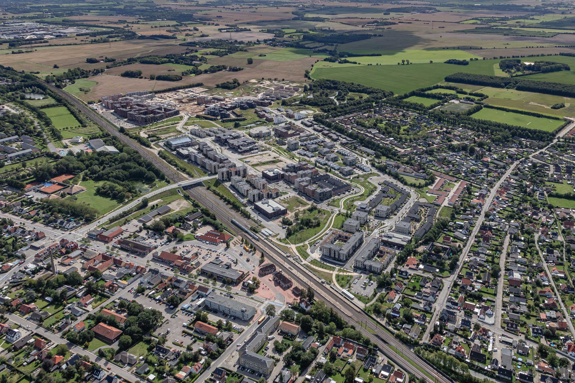 Nærheden med tog Drone